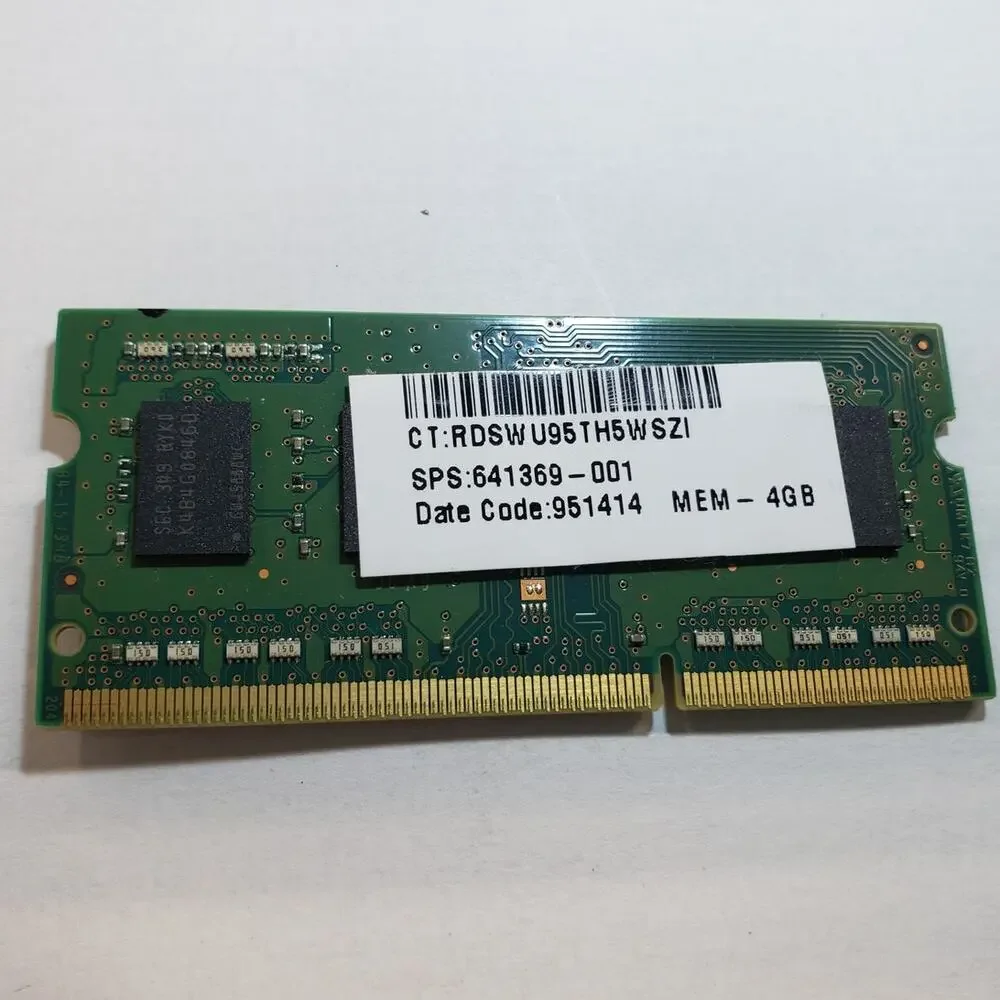 Samsung 4GB DDR3L Laptop RAM 1Rx8 PC3L-12800S 1600MHz SODIMM M471B5173DB0-YK0